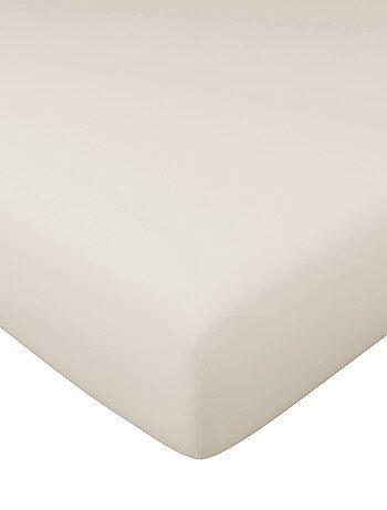 Becquet - Drap-housse SATIN RAYE/UNI en coton