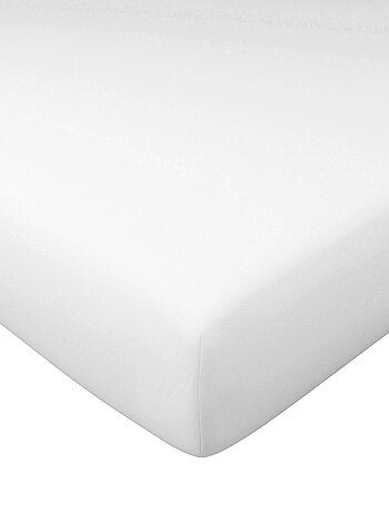 Becquet - Drap-housse SATIN RAYE/UNI en coton