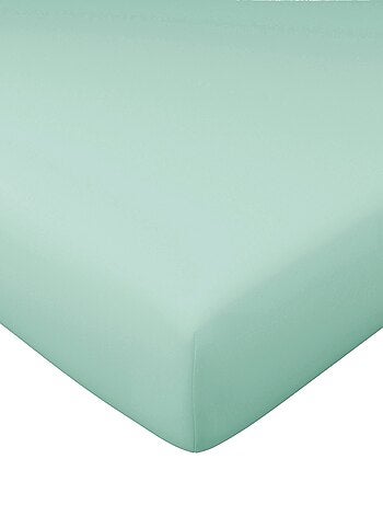 Becquet - Drap-housse SATIN RAYE/UNI en coton