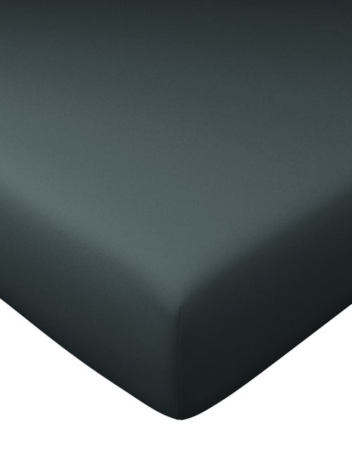 Becquet - Drap-housse SATIN RAYE/UNI en coton - Kiabi