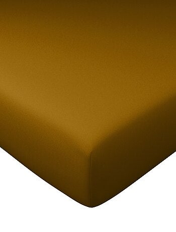 Becquet - Drap-housse SATIN RAYE/UNI en coton