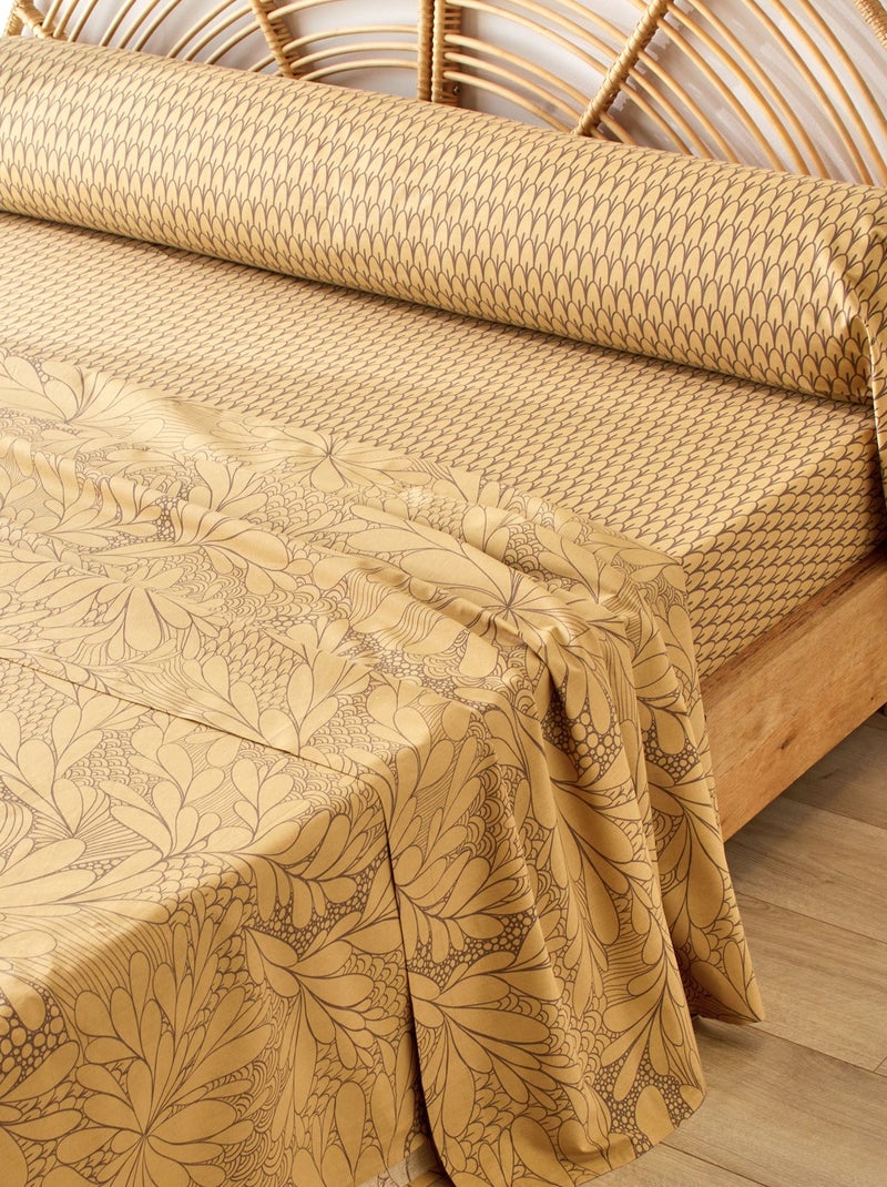 Becquet - Drap-housse SIDO en coton Jaune foncé - Kiabi