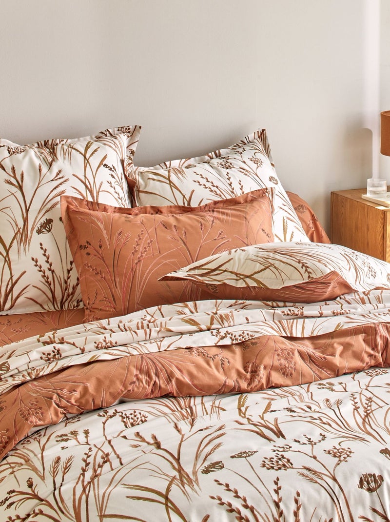 Becquet - Drap-housse SOUFFLE DE PAILLE en coton Terracotta - Kiabi