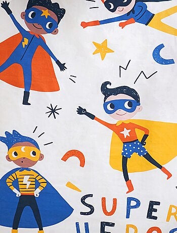 Becquet - Drap-housse SUPER HEROS en coton