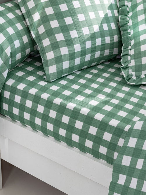 Becquet - Drap-housse VICHY en coton - Kiabi