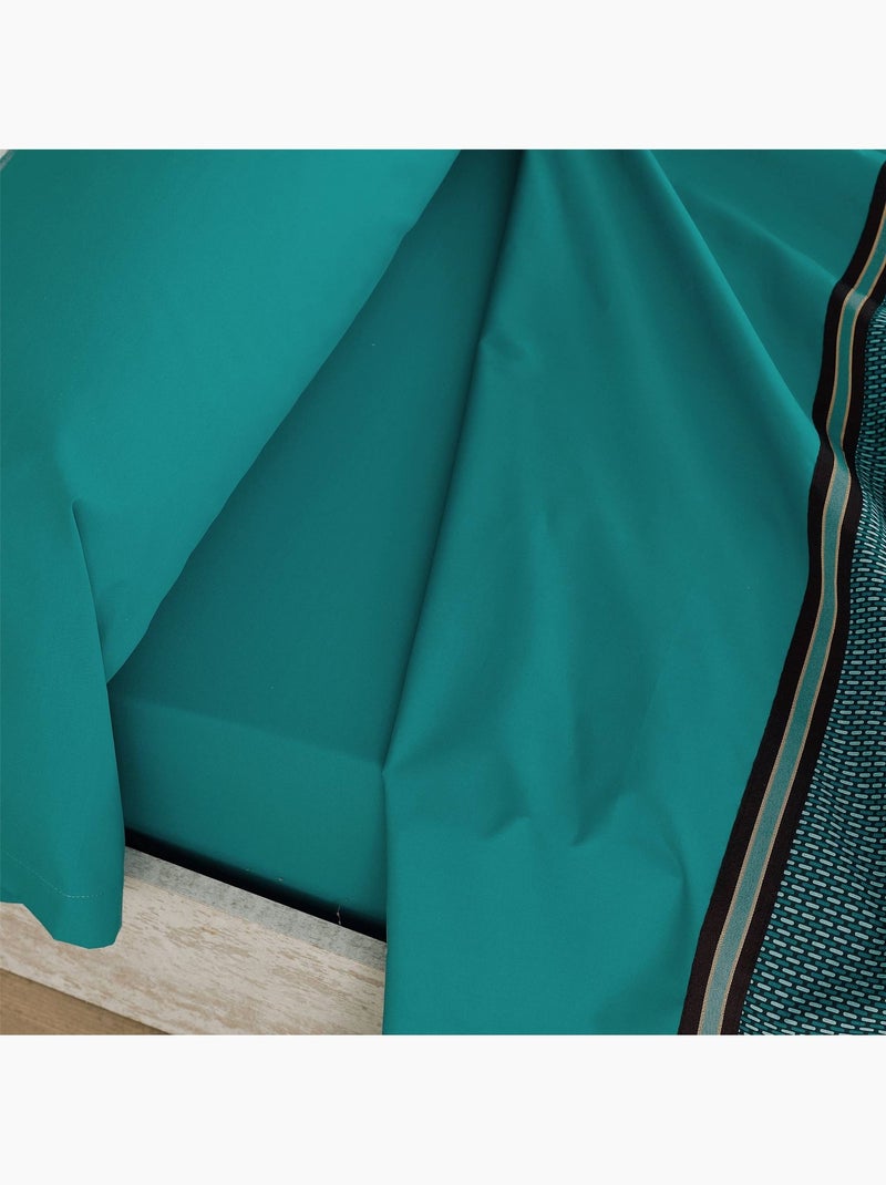 Becquet - Drap-housse VIVIEN en coton Vert émeraude - Kiabi
