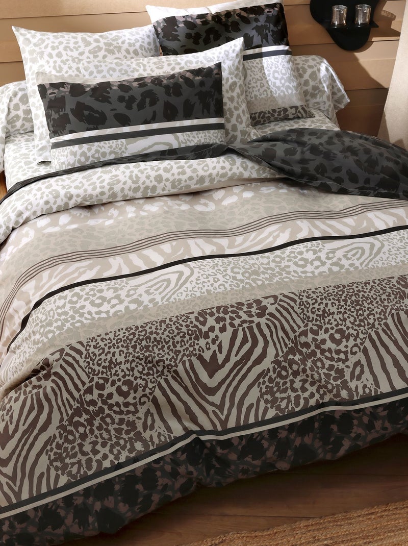 Becquet - Drap-housse ZEBRA en coton Gris Argenté - Kiabi