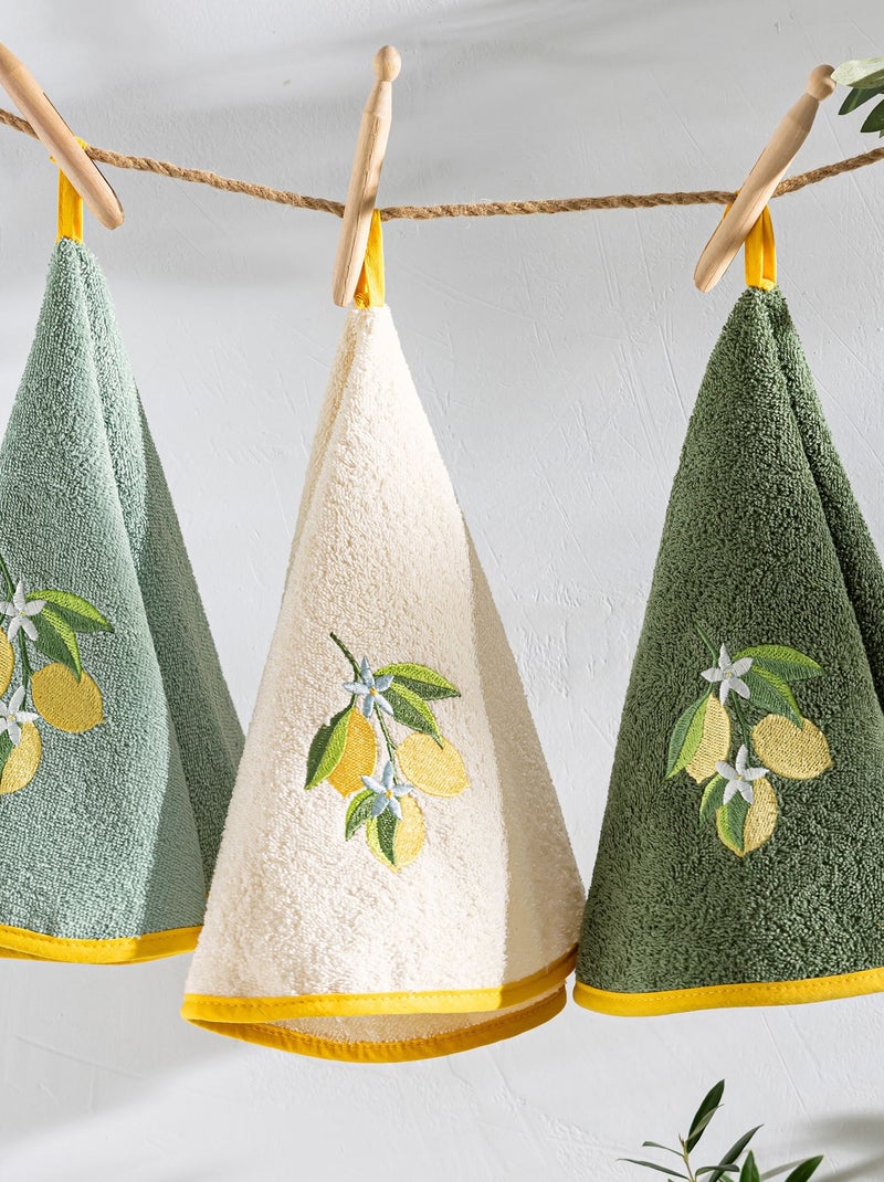 Becquet - Essuie-mains CITRONIA en coton Blanc cassé - Kiabi