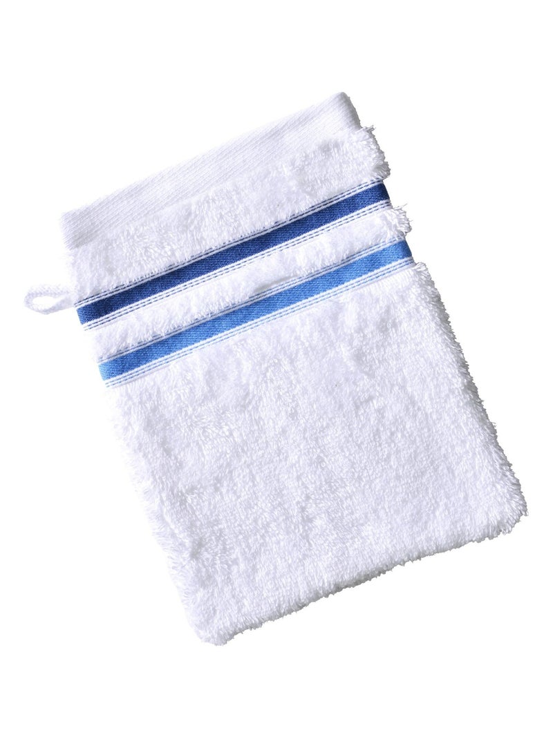 Becquet - Gant de toilette EXTRASOFT en acrylique Blanc Bleu - Kiabi