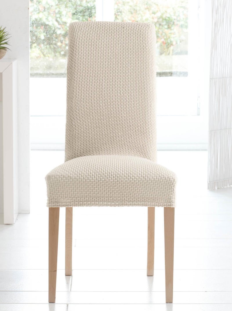 Becquet - Housse de chaise CORA en polyester Ecru - Kiabi