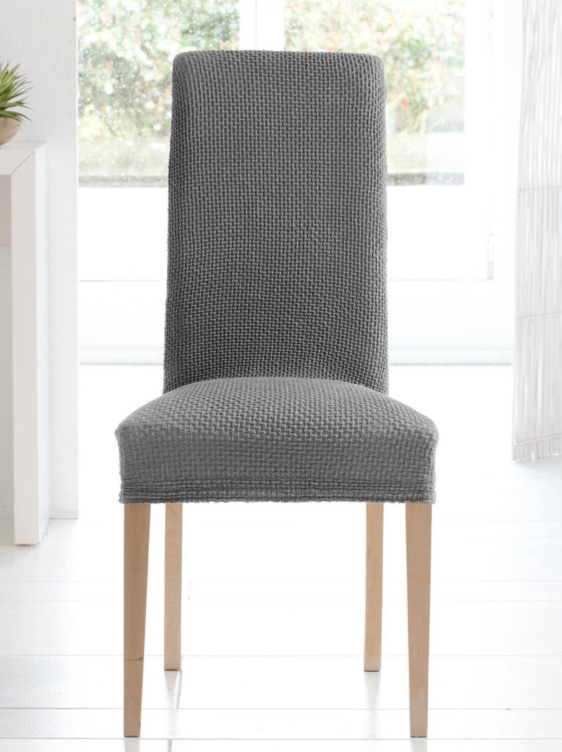 Becquet - Housse de chaise CORA en polyester gris anthracite - Kiabi