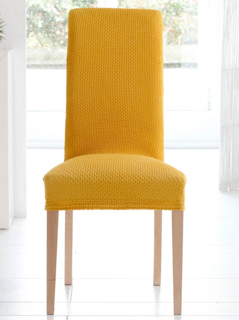 Becquet - Housse de chaise CORA en polyester Jaune foncé - Kiabi