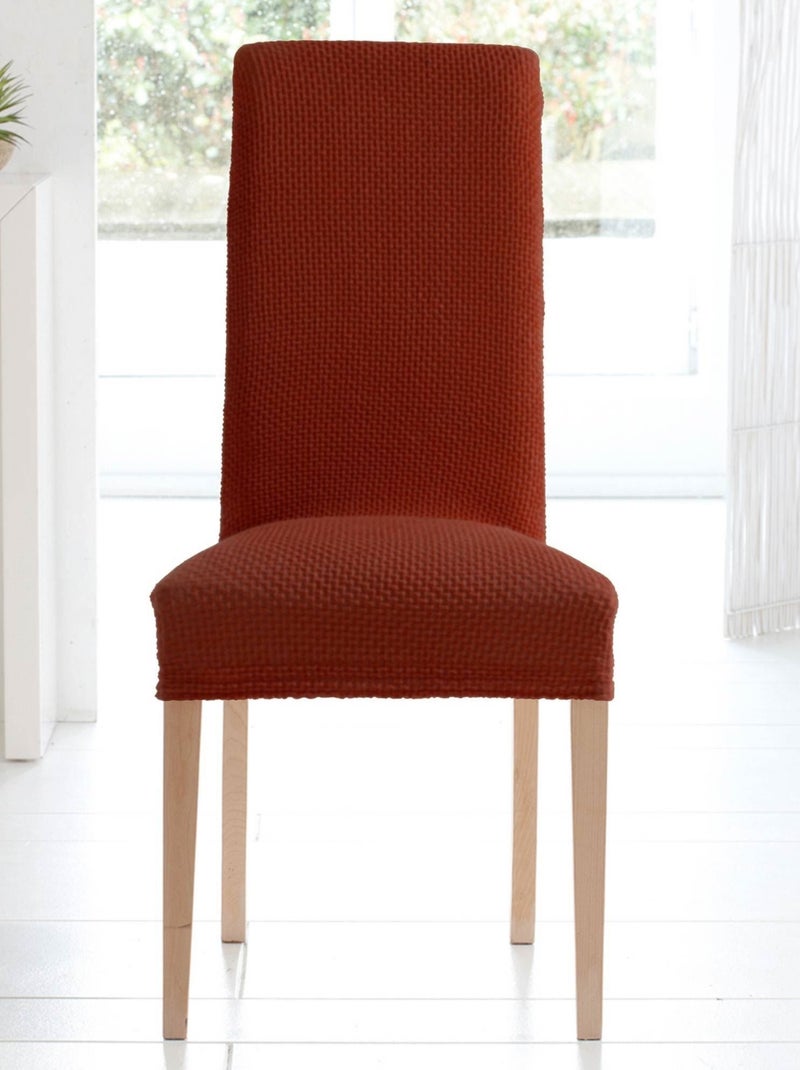 Becquet - Housse de chaise CORA en polyester Rouge brique - Kiabi