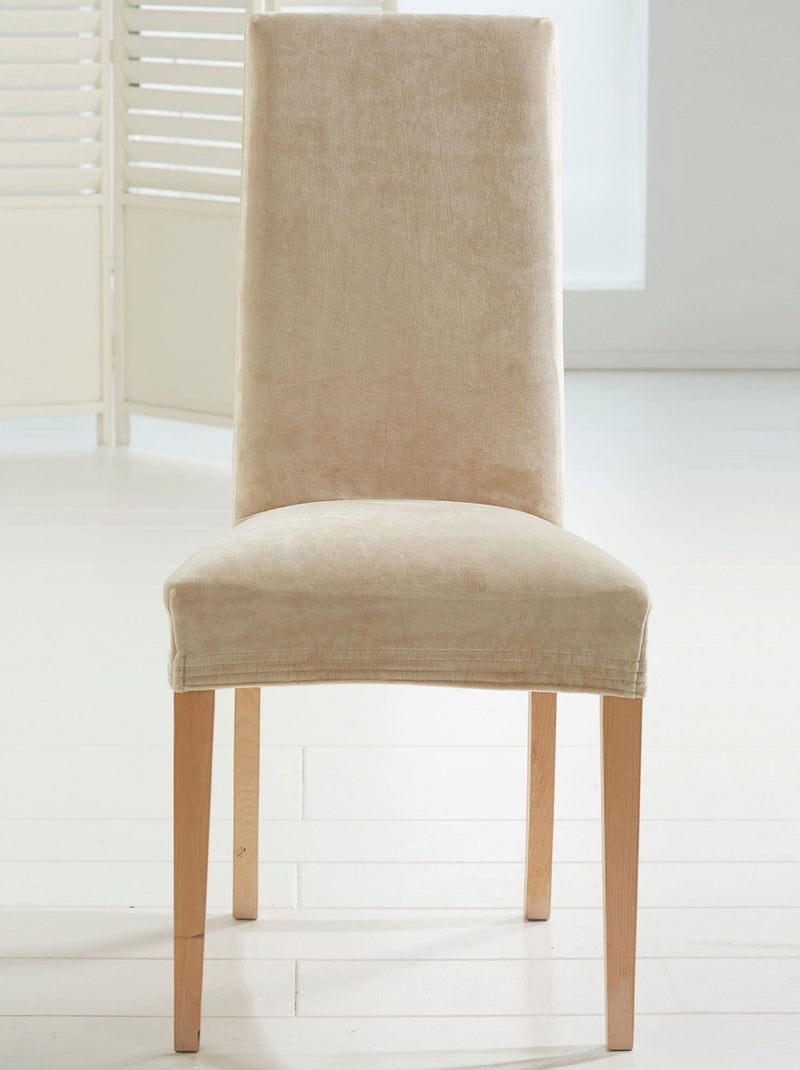 Becquet - Housse de chaise SUSIE en polyester Beige - Kiabi