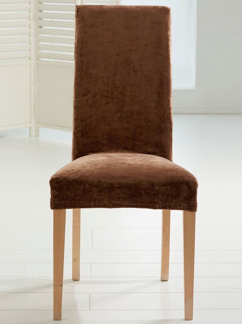 Becquet - Housse de chaise SUSIE en polyester Marron chocolat - Kiabi