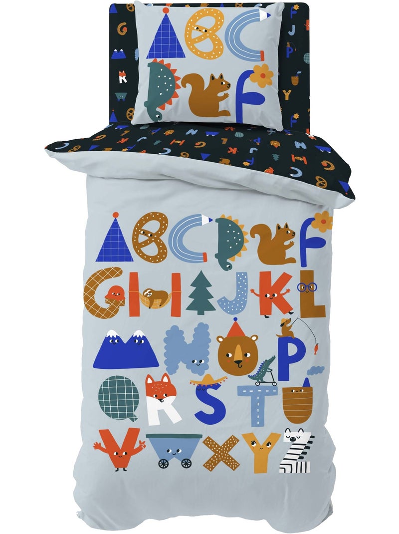 Becquet - housse de couette abc en coton Multicolore - Kiabi