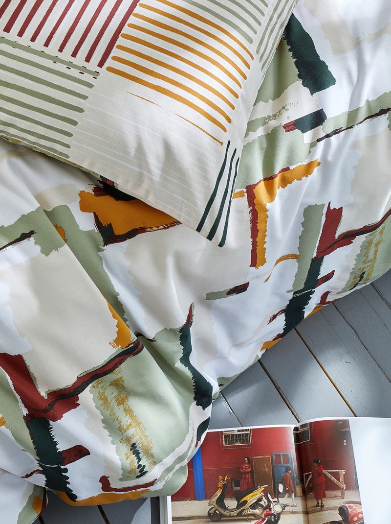 Becquet - Housse de couette ARNAUD en coton Beige - Kiabi