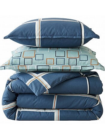 Becquet - housse de couette bibus bleu en coton