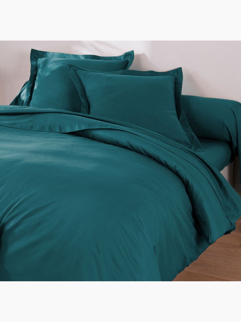 Becquet - Housse de couette COTON UNI LAURÉAT en coton Bleu canard - Kiabi