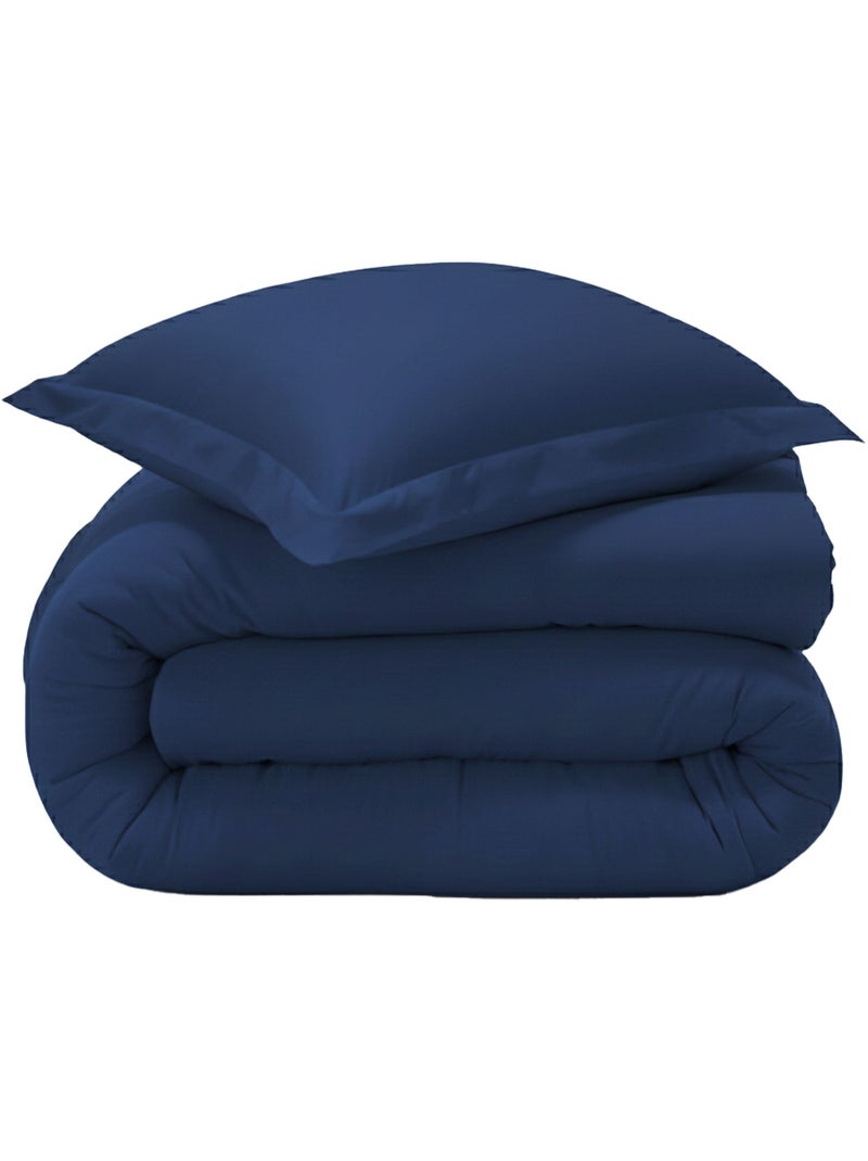 Becquet - Housse de couette COTON UNI LAURÉAT en coton Bleu marine - Kiabi