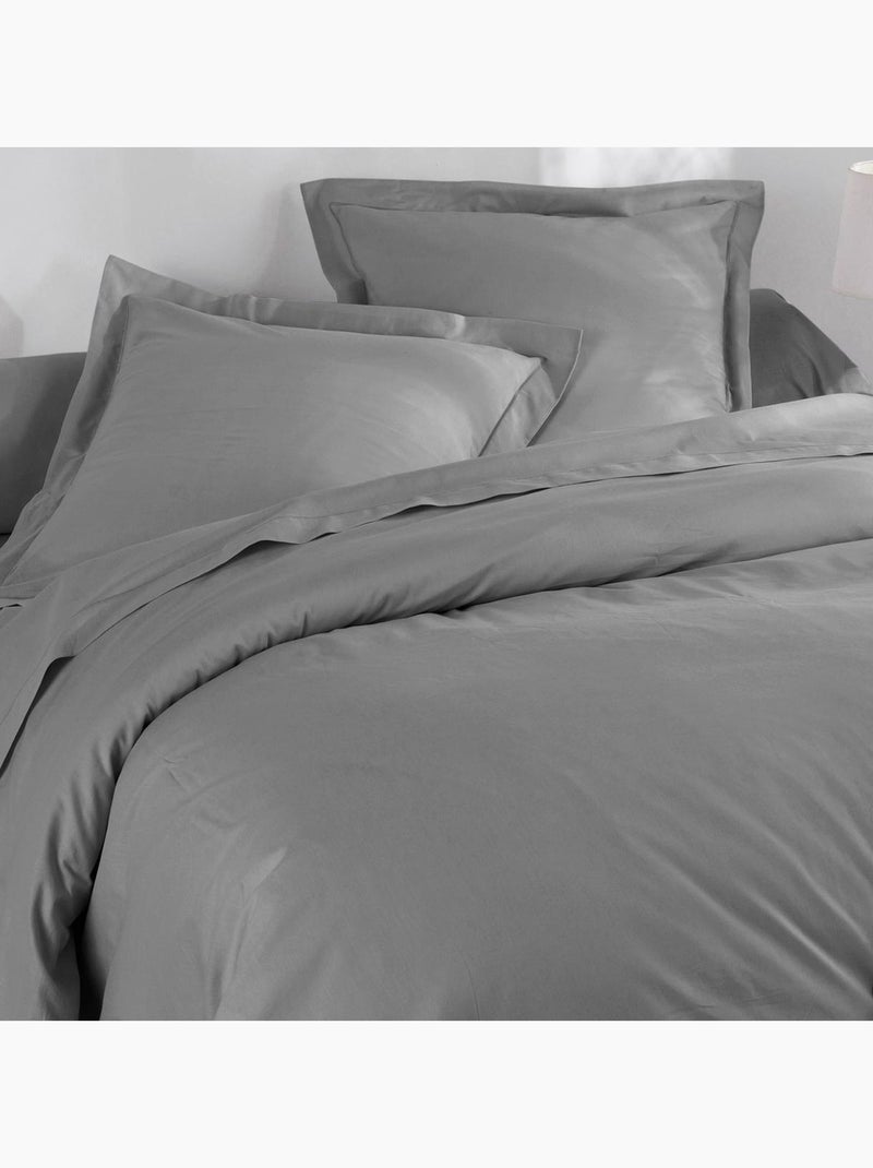 Becquet - Housse de couette COTON UNI LAURÉAT en coton Gris moyen - Kiabi