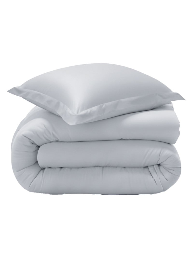 Becquet - Housse de couette COTON UNI LAURÉAT en coton Gris perle - Kiabi