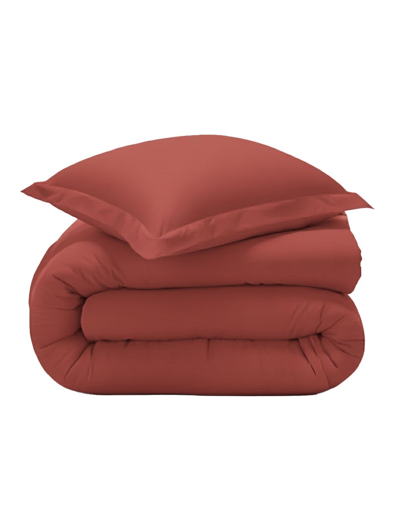 Becquet - Housse de couette COTON UNI LAURÉAT en coton Orange - Kiabi