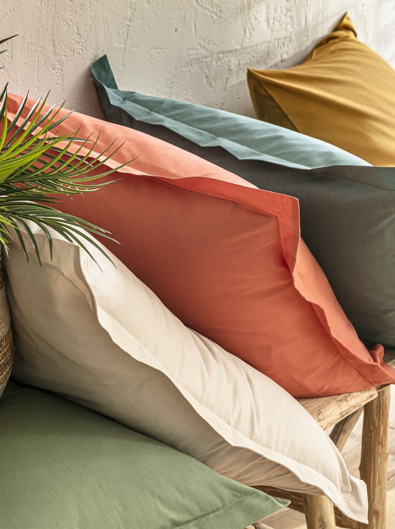 Becquet - Housse de couette COTON UNI LAURÉAT en coton Saumon - Kiabi