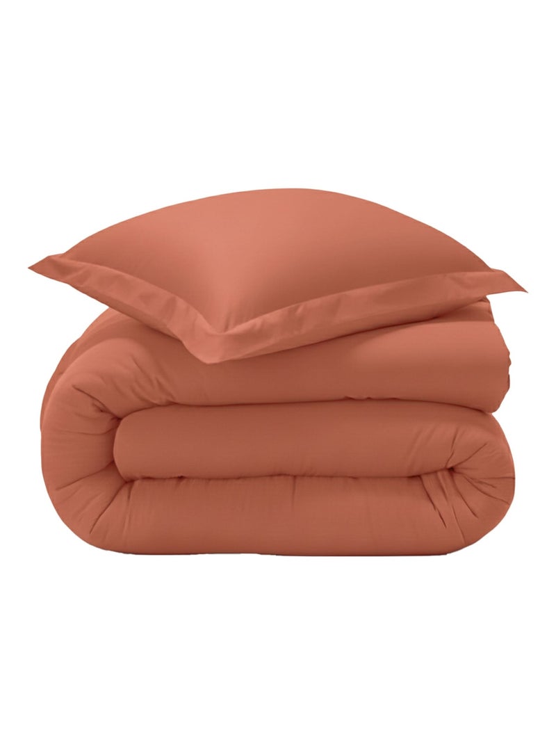 Becquet - Housse de couette COTON UNI LAURÉAT en coton Saumon - Kiabi