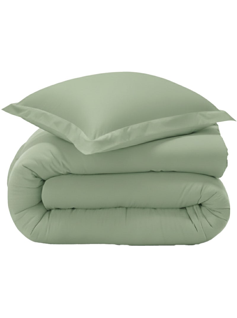 Becquet - Housse de couette COTON UNI LAURÉAT en coton Vert jade - Kiabi