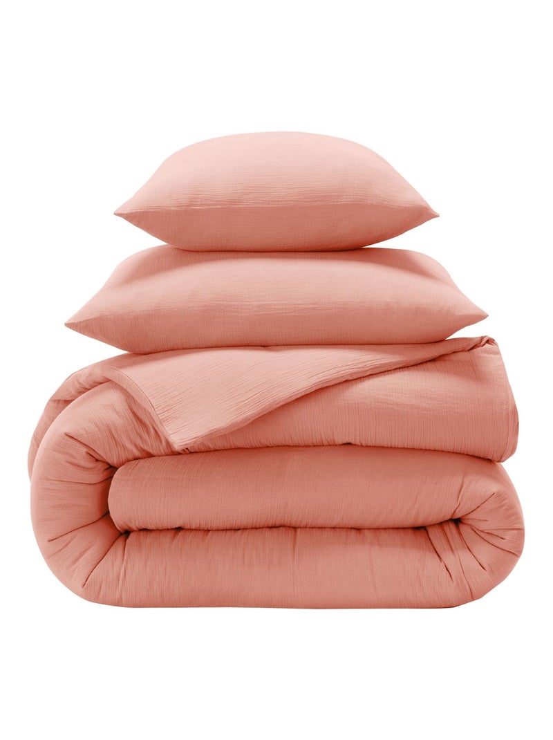 Becquet - Housse de couette DOUBLE GAZE en coton Rose pâle - Kiabi