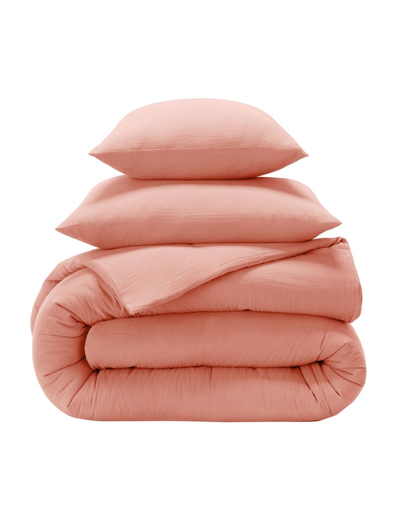 Becquet - Housse de couette DOUBLE GAZE en coton Rose pâle - Kiabi