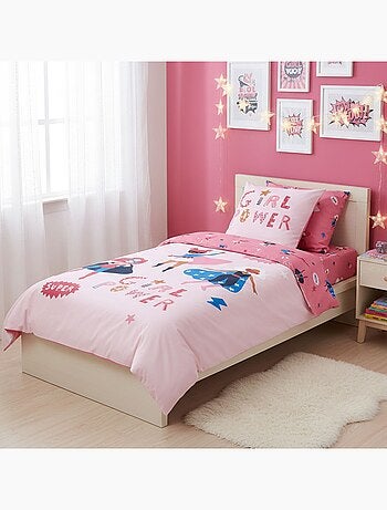 Becquet - Housse de couette GIRL POWER en coton