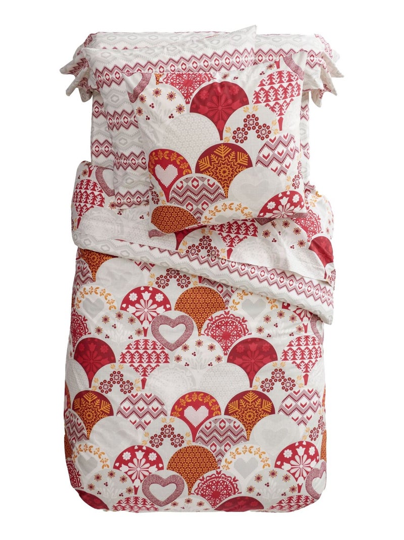 Becquet - Housse de couette GIRLY en coton Rouge - Kiabi
