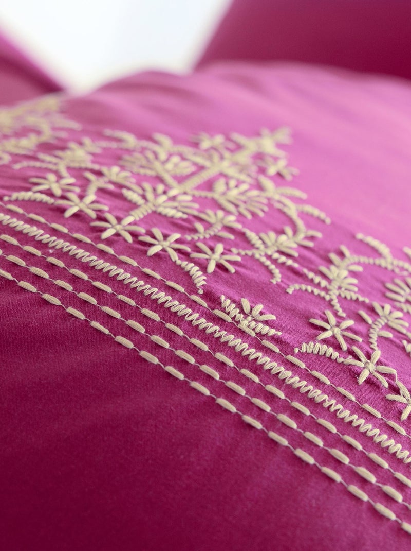 Becquet - Housse de couette LAURINE en coton Rose fushia - Kiabi