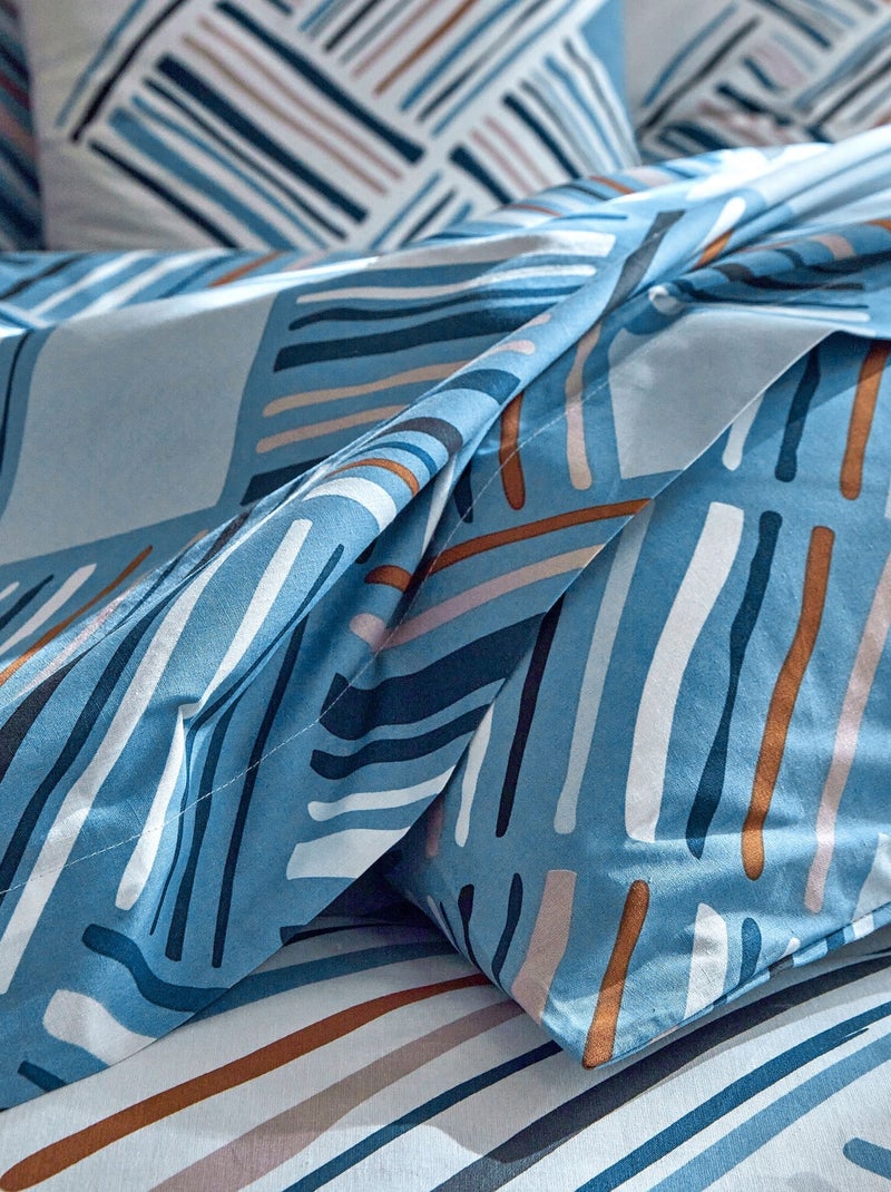 Becquet - Housse de couette LIVIO en coton Bleu gris - Kiabi