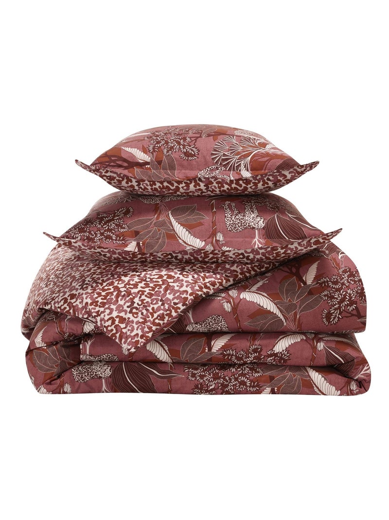 Becquet - Housse de couette PANTHERE en coton Rose foncé - Kiabi