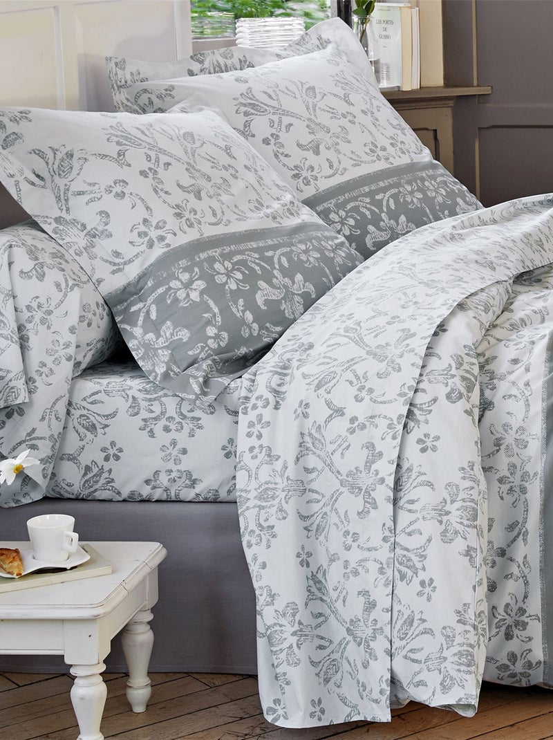 Becquet - Housse de couette PASTOURELLE en coton Gris Argenté - Kiabi