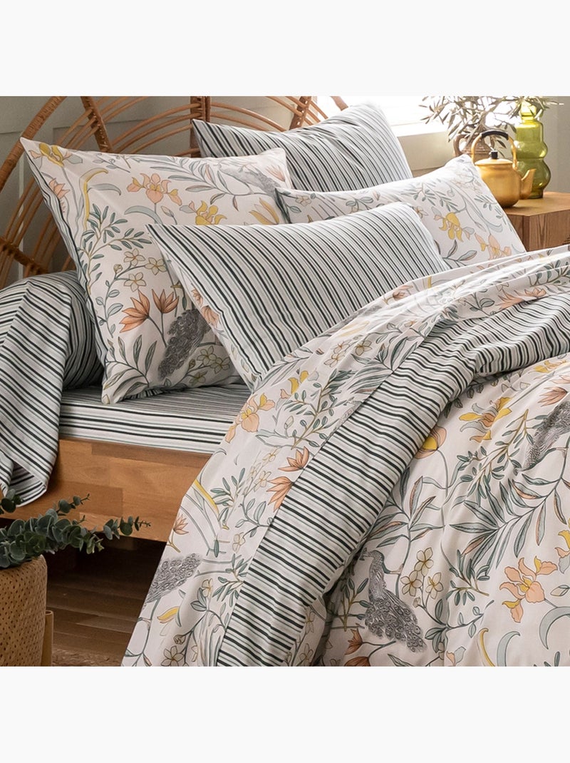 Becquet - Housse de couette PAVANER en coton Vert - Kiabi