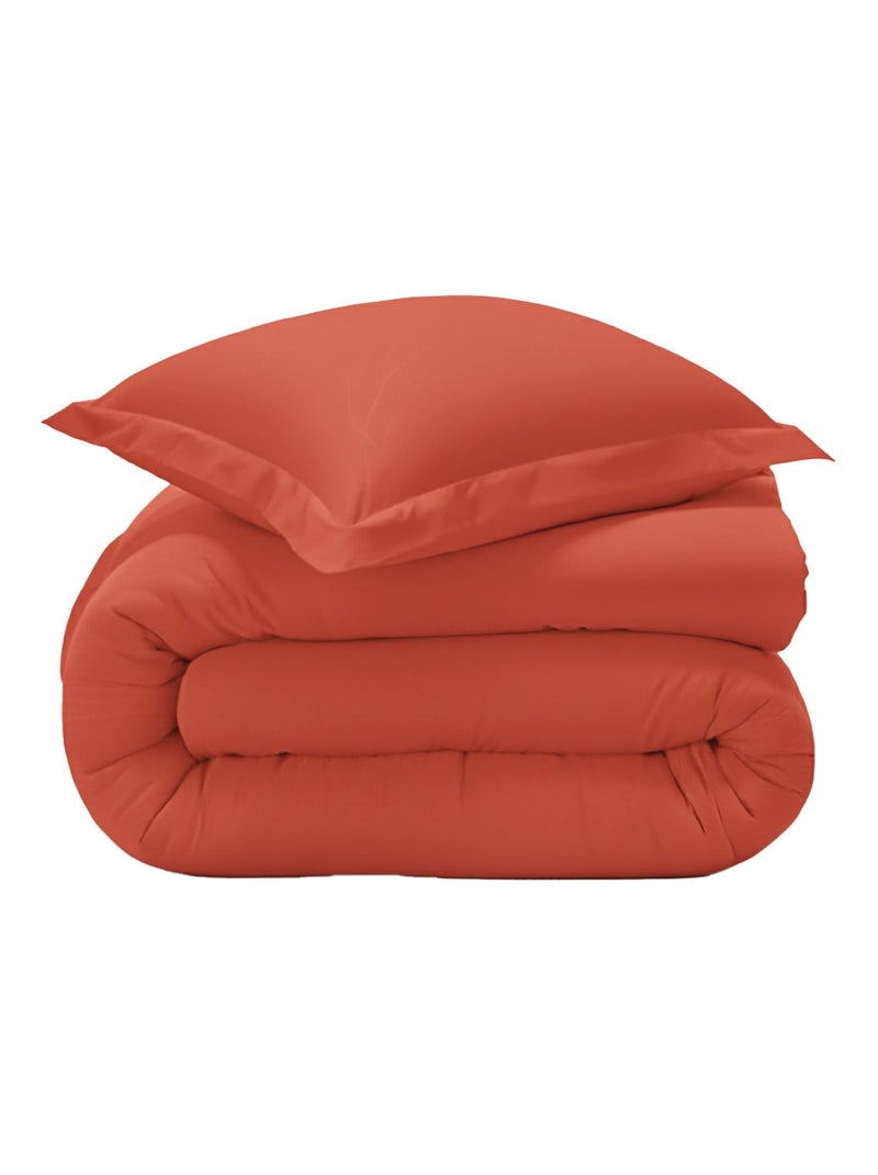 Becquet - Housse de couette PERCALE 2015 en coton Terracotta - Kiabi