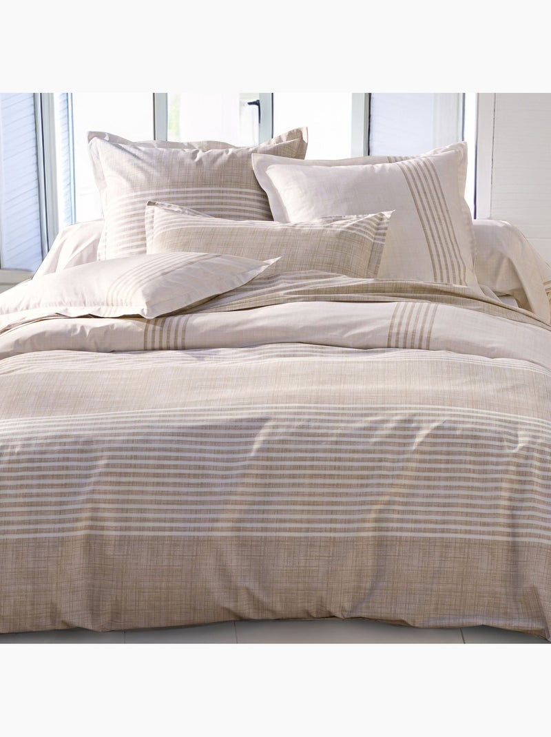 Becquet - Housse de couette PLONGEOIR en coton Beige - Kiabi