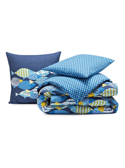 Becquet - Housse de couette POISSONS en coton - Kiabi Becquet - Housse de couette POISSONS en coton - Kiabi