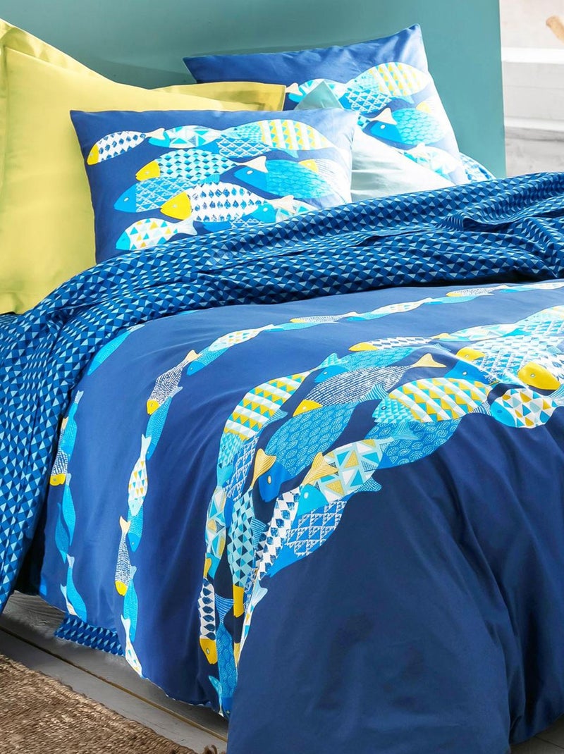 Becquet - Housse de couette POISSONS en coton Bleu - Kiabi