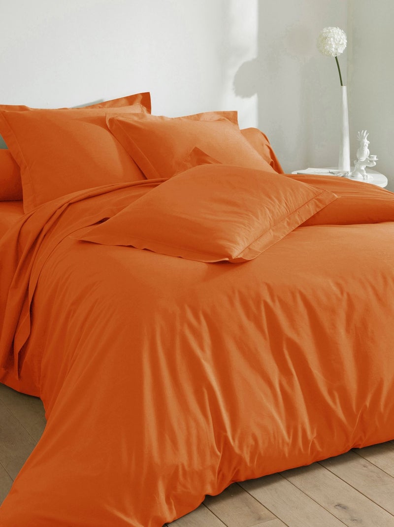 Becquet - Housse de couette POLYCOTON UNI LAURÉAT en coton Orange - Kiabi