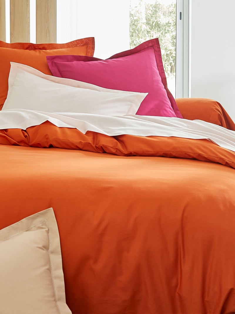 Becquet - Housse de couette POLYCOTON UNI LAURÉAT en coton Orange - Kiabi