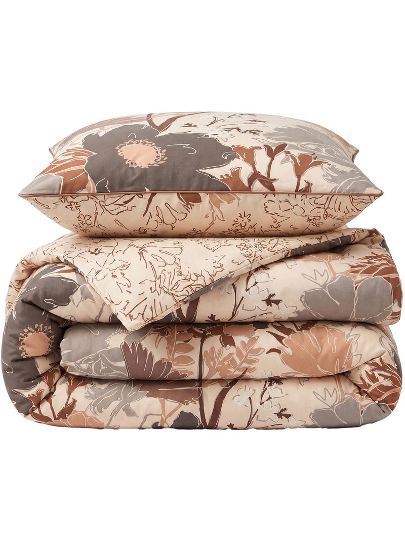 Becquet - housse de couette refuge boheme en coton Beige - Kiabi