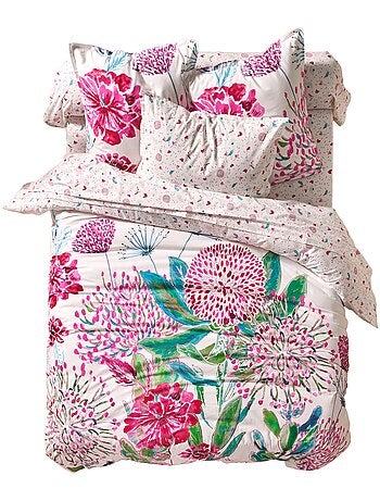 Becquet - Housse de couette ROSE MENTHOL en coton