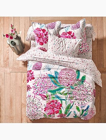 Becquet - Housse de couette ROSE MENTHOL en coton