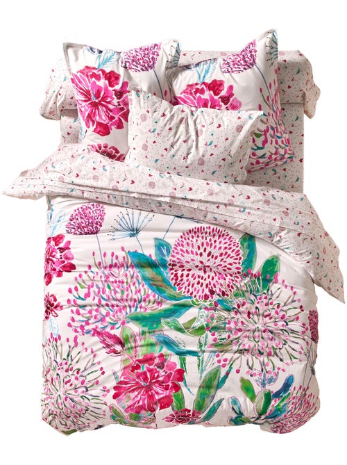 Becquet - Housse de couette ROSE MENTHOL en coton - Kiabi