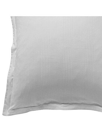 Becquet - Housse de couette SATIN RAYE/UNI en coton